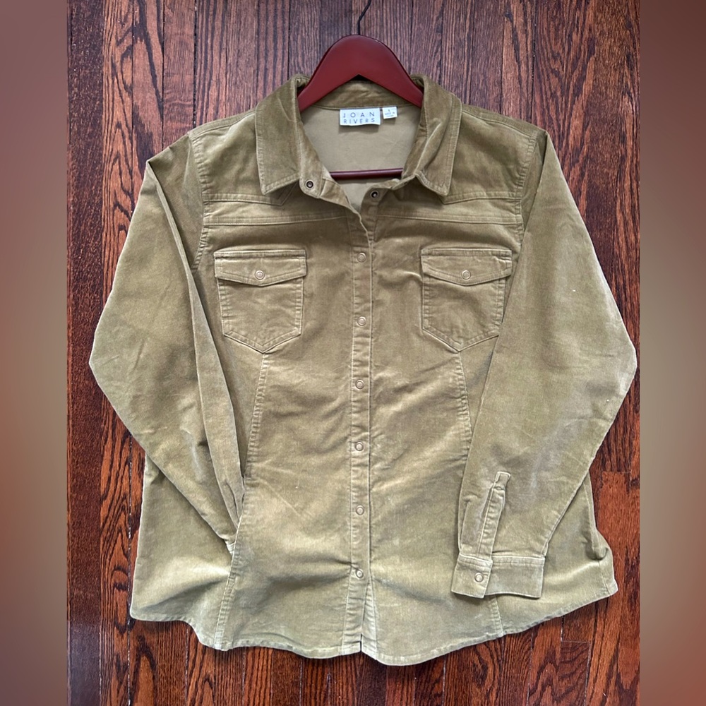 Joan Rivers Cotton Corduroy Shirt